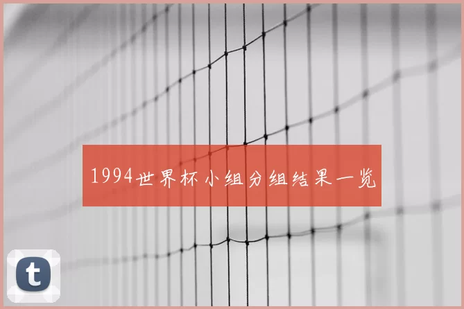 1994世界杯小组分组结果一览